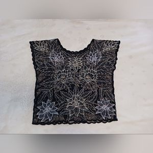 Sculpted lace blouse